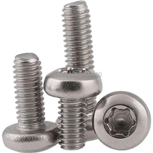 M3 M4 Stainless Steel A2 304 Torx Pan Round Head Machine Screws 500pcs/lot