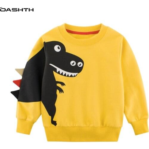 OASHTH Korean fashion childrens clothing autumn new boys sweater childrens dinosaur sweater