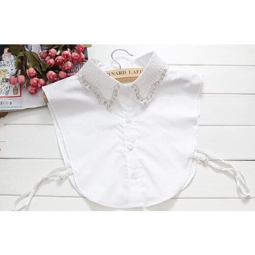 Fashion Shirt False Collar Peter Pan Detachable Cotton winter organza beaded vintage false collar shirt false collar decoration