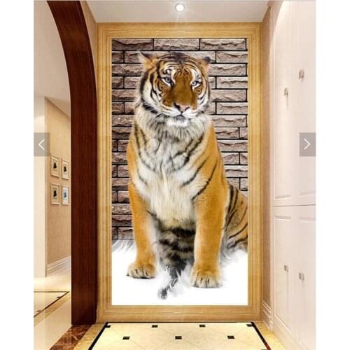 Beibehang custom wallpaper 3d art murals kingly kings forest tiger cover home decoration modern murals living room wallpaper