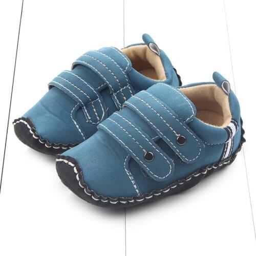 Fall new style frosted leather Mark line newborn baby boy shoes Foreign trade toddler shoes
