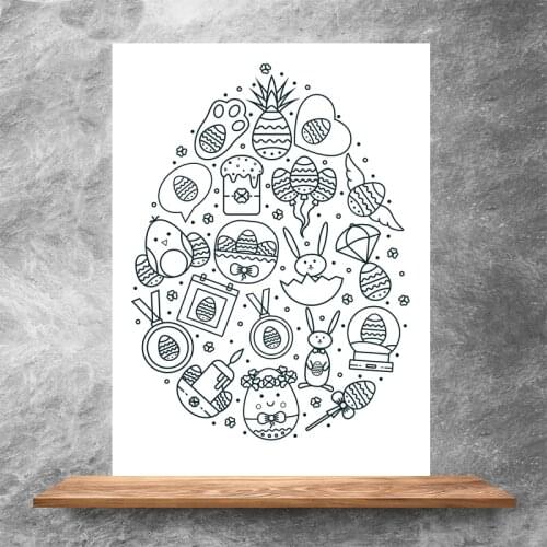 ZhuoAng Easter eggs Clear Stamps/Silicone Transparent Seals for DIY scrapbooking photo album Clear Stamps