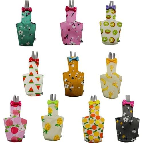 Parrot Diaper with Bowtie Cute Colorful Fruit Floral Cockatiel Pigeons Small Med