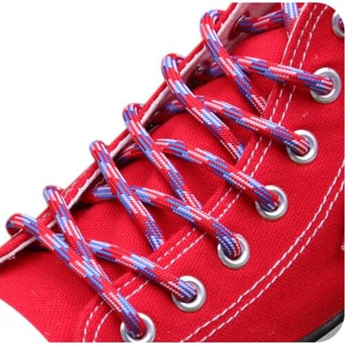 Weiou Personality Shoelaces 4.5 MM Round Polyester Three Twill Laces Man Women Casual Shoestrings For Leisure Running Sneakers