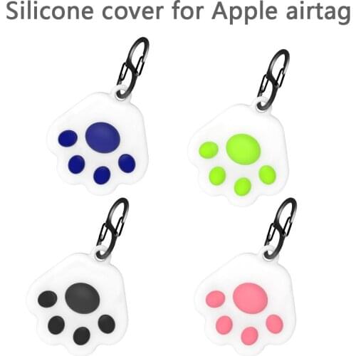 Dog paw tracking locator silicone protective cover for Apple Airtags tracking locator silicone protective cover