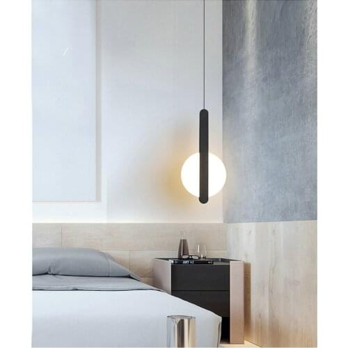 Modern Scandinavian High Ceiling LED Pendant Lights for Bedside Living Room Pendant Lamp Long Cable Suspension Luminaire Design