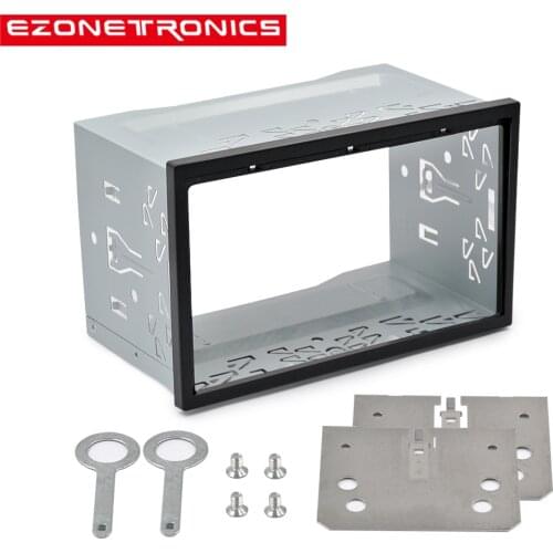 Universal Double Din Mounting Fascias Cage for VW Series Jetta Chico Golf Bora Polo MK3 MK4 DVD Player Fitting Audio Frame Kits