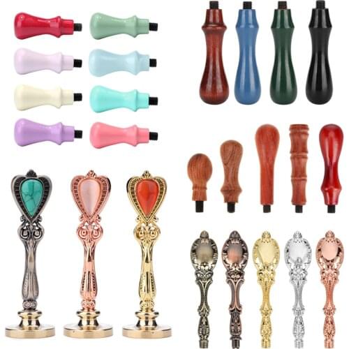 Antique Sealing Wax Stamp Handle Durable Lotus Wooden Handle Envelope Wedding Handmade Hobby DIY Decorative Tools