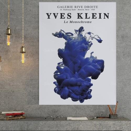 Yves Klein Blue Art Exhibition Poster, Klein Blue, Monochrome Blue, French Art, Modern Art, High Quality Printable Download