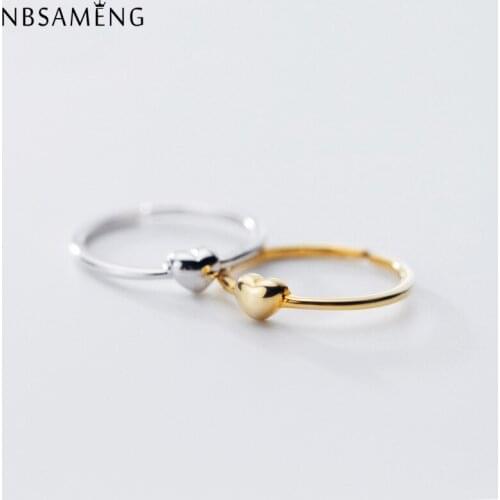 2019 100% 925 Sterling Silver Wedding Rings For Women Adjustable Rings Heart Engagement Ring Jewelry Luxury Brand Accessories