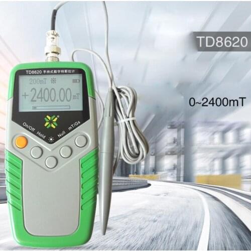 2% Permanent Magnet Gauss Meter TD8620 Handheld Digital Tesla Meter Magnetic Flux Meter Surface Magnetic Field Test