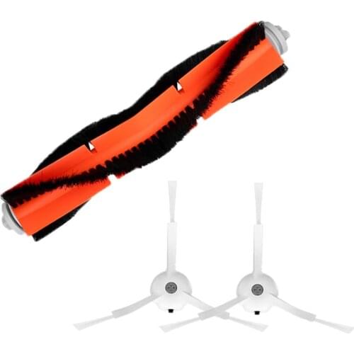 3pcs/lot Main brush & side brush for Xiaomi Roborock S50 S51 dust cleaning brush accessories vacuum cleaner brush spare parts