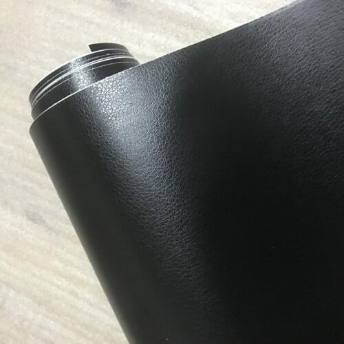 3D PVC DIY Car Styling Interior Dashboard Sticker Black Leather Texture Trim Vinyl Wrap Sheet Film Sticker 10/20/30/40/50X152CM