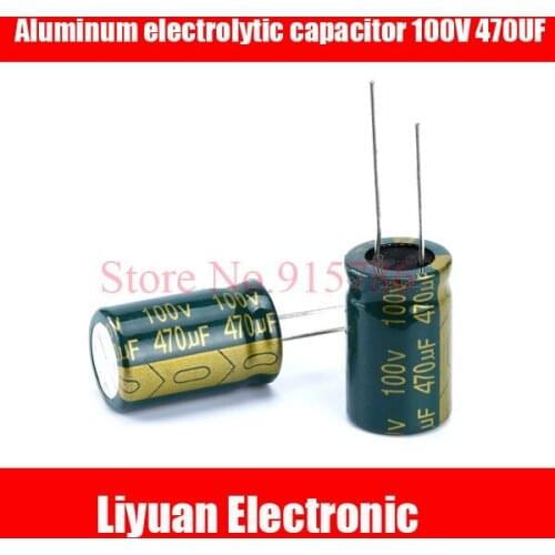 5pcs 100V 470UF high frequency capacitance 16*25mm electrolytic capacitors 470UF 100V