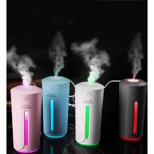 Car Air Purifier Creative Gift Color Cup Colorful Night Light Ultrasonic Car USB Humidifier For Home Office Travel