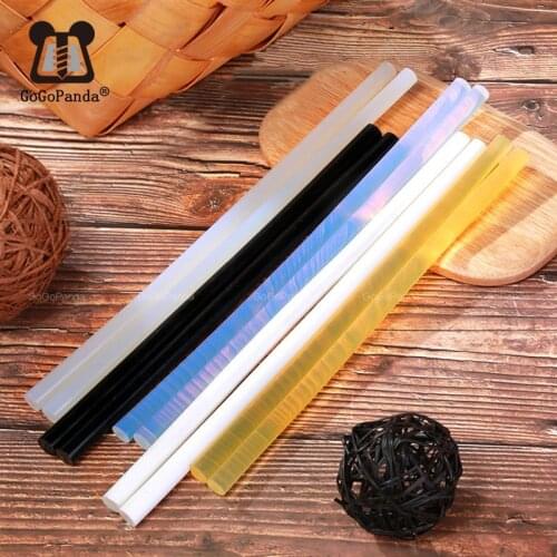 Free Shipping 10PCS Non-Toxic Transparent 7mm X190mm Hot Melt Glue Sticks For DIY White Black Yellow High Temperature Resistance
