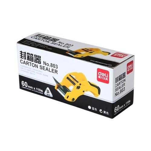 Deli 803 Box Sealing Wide Sealing Tape Cutter Manual Packing Auto Tape Dispenser Cute Office Machinery Packing Tape Dispensers