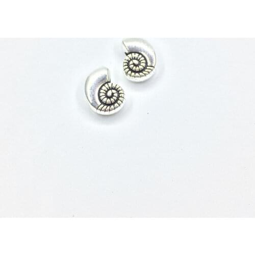 Eruifa 30pcs 10mm Snail Shell Spacer Beads Zinc alloy Jewelry DIY Handmade Bracelet Necklace Earring