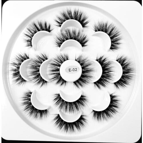 HBZGTLAD NEW 7 pairs Faux 3D Mink Lashes Natural Long False Eyelashes Volume Fake Lashes Makeup Extension Eyelashes maquiagem