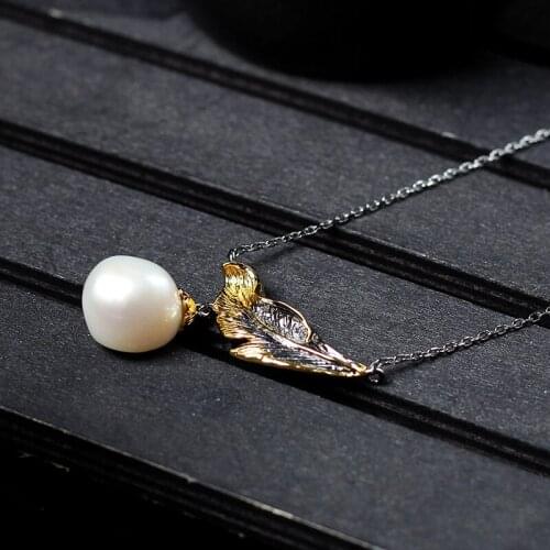 Manufacturers Private High-end Custom Jewelry Wholesale Baroque Pearl Pendant S925 Sterling Silver Jewelry Necklace