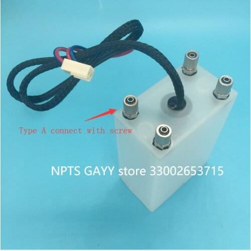 4PCS Sub ink tank 4 way with Level sensor for Spt 510 printhead for Infiniti Phaeton Wit color Konica KM512 sub tank cartridge