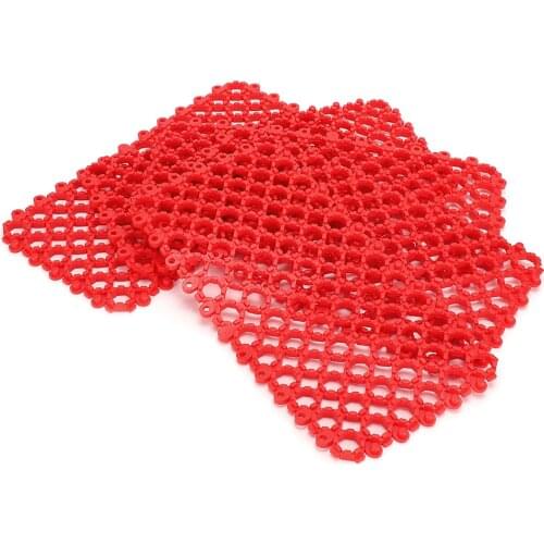 Pet Foot Mat Stitching Foot Mats Pet Mats Rabbits Guinea Pig Prevention Foot Dermatitis Mat Pet 5 Pieces(Red Green )