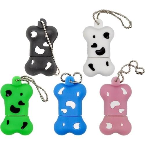 Bestselling Cute Dog Bone USB 2.0 Flash Drive Rubber 4GB 8GB 16GB 32GB 64GB PenDrive Memory Stick Pen Drive thumb