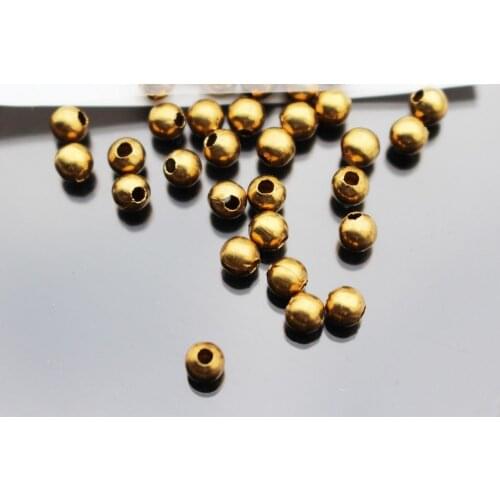 Tigofly 100 pcs/lot 2mm/3mm/4mm Copper Beads Fly Tying Beads Nymph Head Jig Fly Tying Materials Fly Fishing