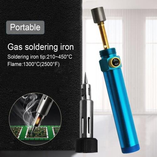 New Butane Gas Blow Torch Soldering Iron Gun DIY Cordless Welding Butane Pen Portable Burner Hot Air Gun Soldering Iron Tool