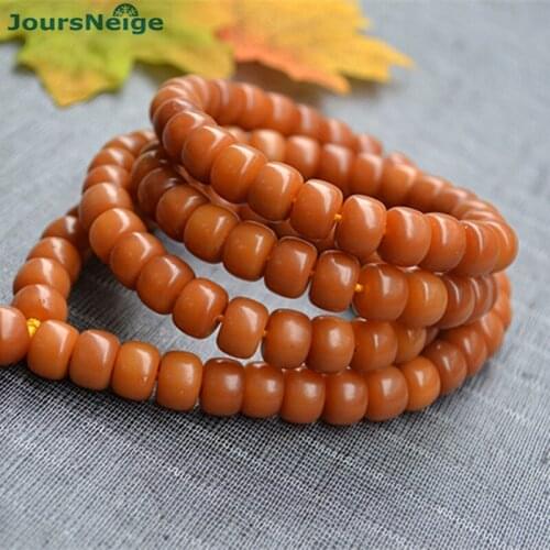 Wholesale Natural weathering Bodhi bracelets 108 Buddha barrel round old seeds Lucky for Men Women Tibetan hand string Necklace