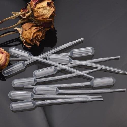 100pcs Disposable Plastic Eye Dropper Transfer Graduated Pipettes DIY Resin Jewelry Making Tools 1ml/3ml