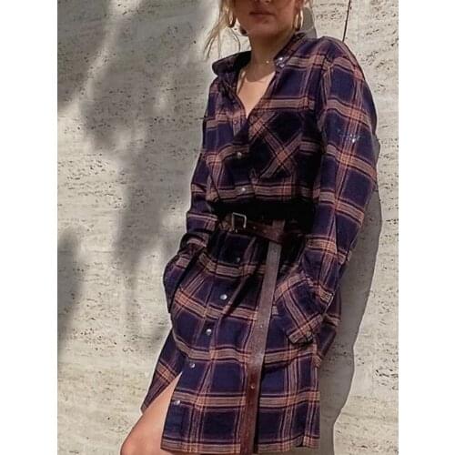 Модные платья в клетку RUANDAI China At AliExpress