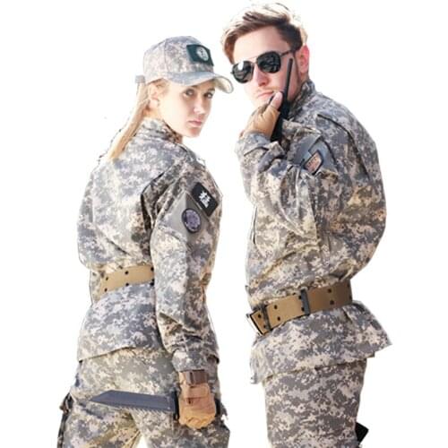 Tactical Mens Uniform Camouflage Clothing Uniform US Army Combat Shirt + Pants CS War game Uniforms Working Clothes Military