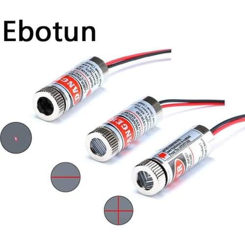 Total 3PCS 650nm 5mW Red Point / Line / Cross Laser Module Head Glass Lens Focusable Industrial Class