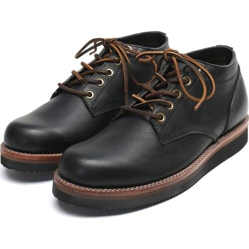 Yomior 2021 Luxury Vintage Men Casual Shoes Cow Leather Handmade Goodyear Dress Ankle Boots Round Toe Wings Motorcycle Boots