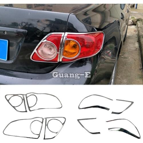 For Toyota Corolla Altis 2008 2009 2010 2011 2012 2013 Car Body Rear Tail Back Light Lamp Frame Styling ABS Chrome Cover Trim
