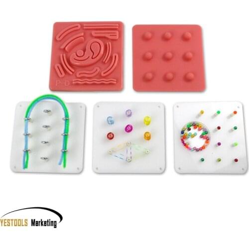 1Set Laparoscopic surgery training module, suture, shear, peel, clip, traction and perforation module