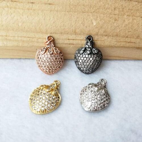 10 Pieces Tiny CZ crystal Charm Jewelry CZ zircon Stone Micro pave Pendant Finding DIY necklace for women PD966