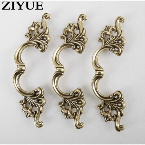 2PCS/Lot Free Shipping Vintage Cabinet Bronze Handle European Antique Bronze Cabinet Drawer Handle