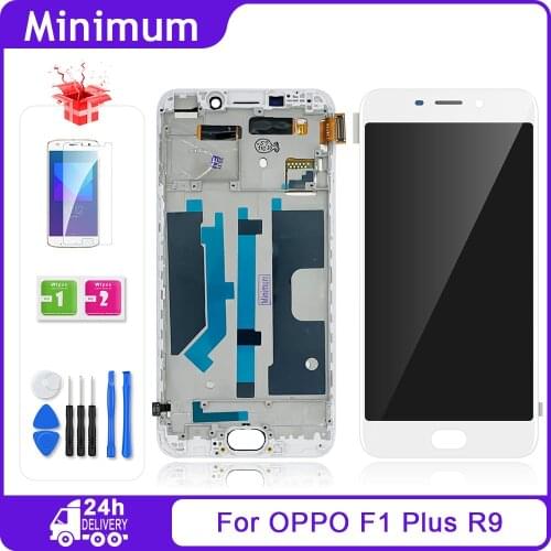 For OPPO F1 Plus / R9 / R9m / R9tm / X9009 5.5" LCD Display Touch Screen Digitizer Assembly With Frame Replacement Parts + Gifts