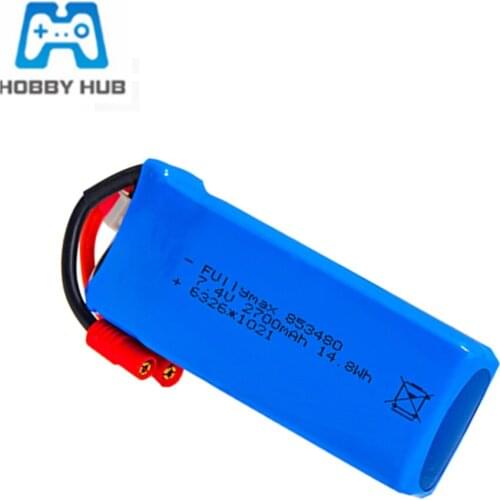 7.4V 2700mAh Rechargeable Battery For Syma X8W x8c X8G X8HC X8HW X8HG HQ899 T70CW Spare Part 2s 7.4V 853480 Lipo Battery