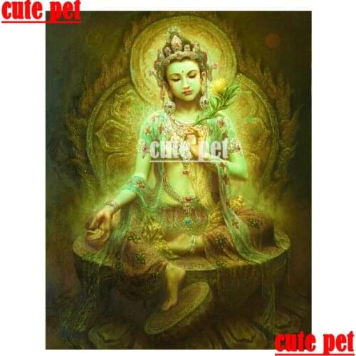 Cute pet diamond painting Full drill rhinestone mosaic Religious Bodhisattva Diamond embroidery cross stitch Handmade Art puzzle