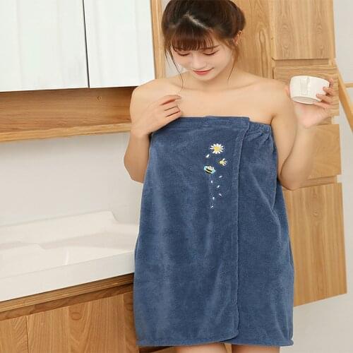 Wearable Bath Towel Microfiber Soft Fashion Ladies Bath Towel Quick Dry Water Absorption Bathrobe Home Bathroom Accessories