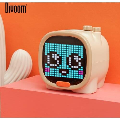 Divoom Timoo Pixel Art Bluetooth Speaker Portable Wireless Speaker Clock Alarm Cute Gadget Desktop Decoration with LED Screen