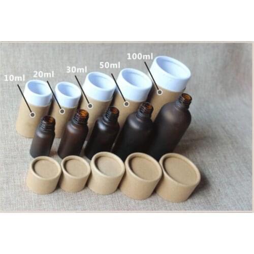 50pc 10/20/30/50/100ml Oil bottle packaging box kraft paper tube packing box dropper bottle round cardboard Lipstick Perfume box
