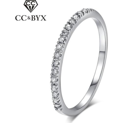 CC Fashion Jewelry Rings For Women Bridal Wedding Simple Design Cincin Wanita Ring Party Engagement Bijoux CC1052