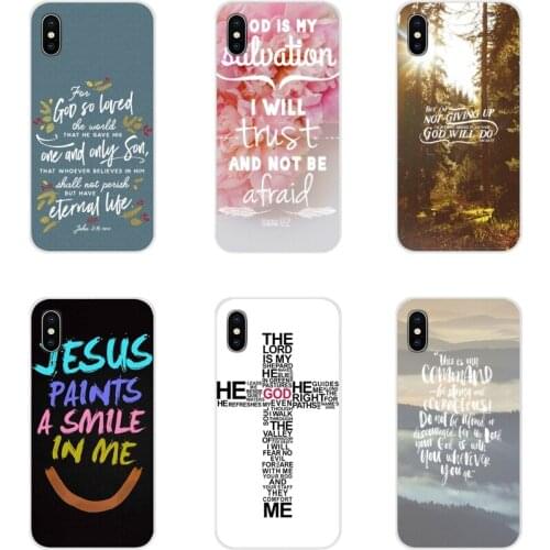 Transparent TPU Cover Bag For Samsung Galaxy J1 J2 J3 J4 J5 J6 J7 J8 Plus 2018 Prime 2015 2016 2017 Jesus Christ Bible Verse art