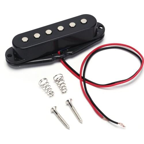 Black Single Coil Sound Pickup for 6 Strings Electric Guitar Harmonious Easy to Install