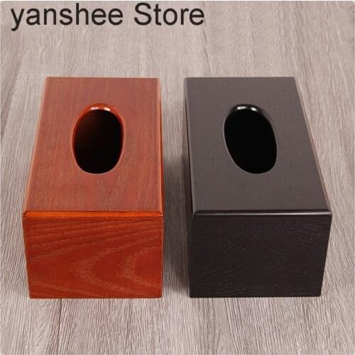 Retro natural paper towel wooden box, rectangular paper towel, manual gifts, detachable storage of raw grain, and fashionable