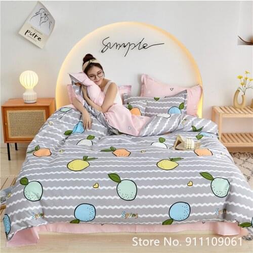 Home Textile Candy Mood Etc Pattern Bedding Quilt Cover Pillowcase Bed Sheet Children and Adults Linen Bedding 3/4 Pieces